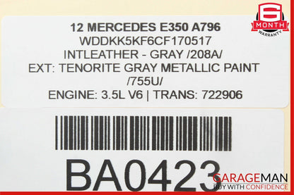 08-14 Mercedes W204 C250 C350 E350 Front Right RWD Curved Wishbone Control Arm