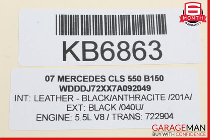 03-11 Mercedes W219 CLS550 Under Seat Control Module Front Right Side OEM