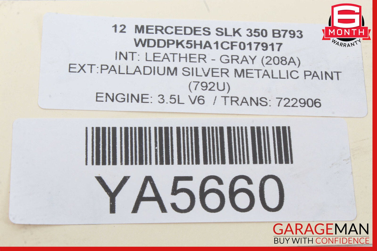 12-16 Mercedes C350 SLK350 ML350 GLE350 E350 3.5L Engine Starter Motor Unit