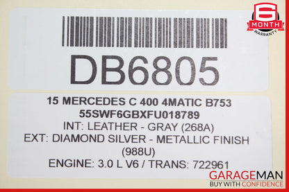 15-21 Mercedes W205 C400 Rear Left Side Interior Door Panel OEM