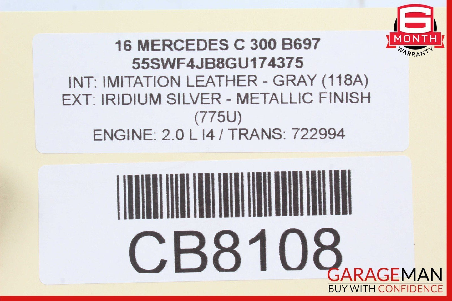 15-20 Mercedes W205 C350e C63 AMG Right Keyless Go Exterior Door Handle Silver
