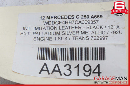 12-14 Mercedes W204 C250 C200 C350 Rear Left Side Exterior Door Handle OEM