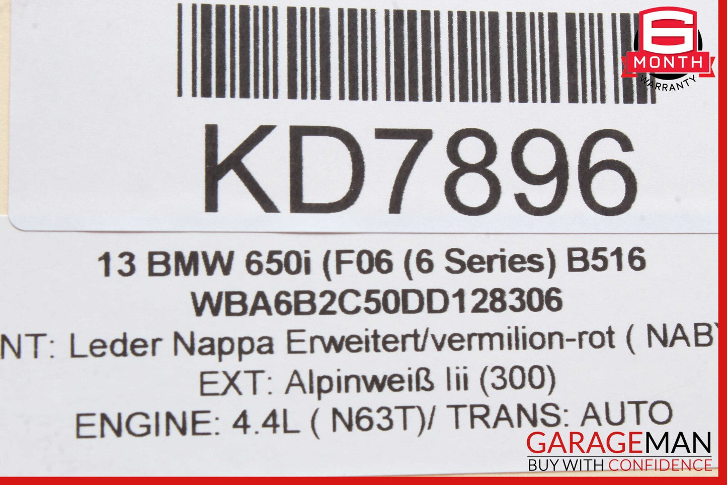 13-19 BMW 650i F06 Sunroof Sun Roof Motor OEM