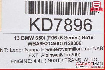 13-19 BMW 650i F06 Sunroof Sun Roof Motor OEM