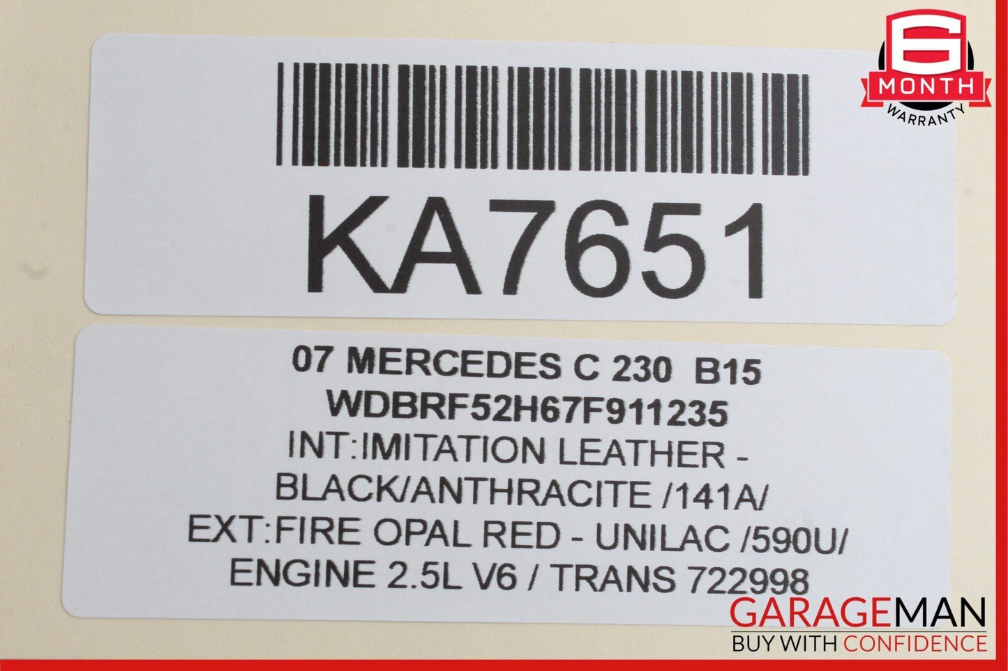 01-07 Mercedes W203 C240 C230 C55 AMG Rear Left Side Door Lock Latch Actuator