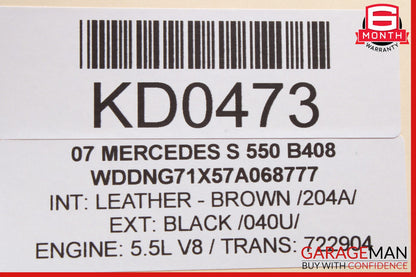 07-13 Mercedes W221 S550 S400 S63 AMG Front Right Side Exterior Door Handle OEM