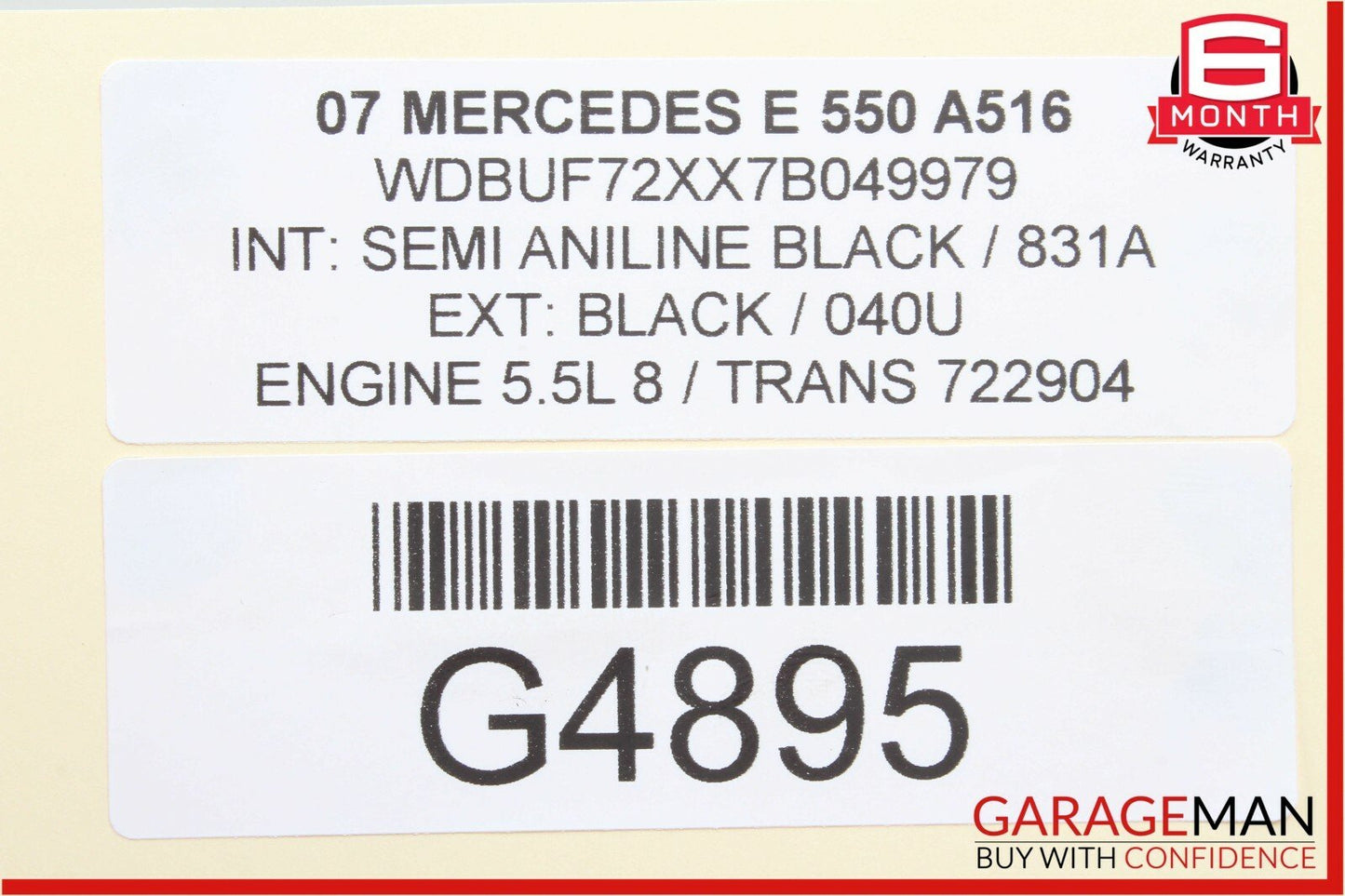03-09 Mercedes W211 E350 Front Right Side Door Window Regulator Motor