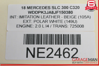 17-20 Mercedes R172 SLC300 SLC43 AMG Speedometer Instrument Cluster Gauge OEM