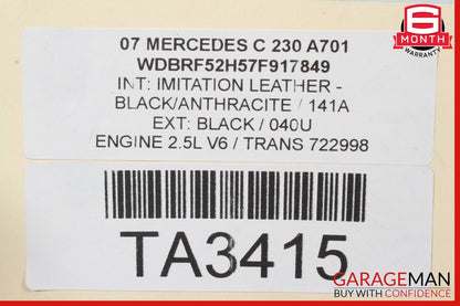 06-07 Mercedes W203 C230 RWD Rear Drive Shaft Propeller Driveshaft Assembly