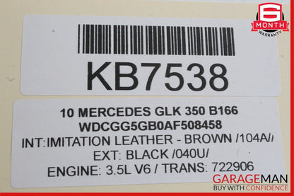 08-16 Mercedes X204 GLK350 C300 Front Left Door Window Regulator Motor OEM