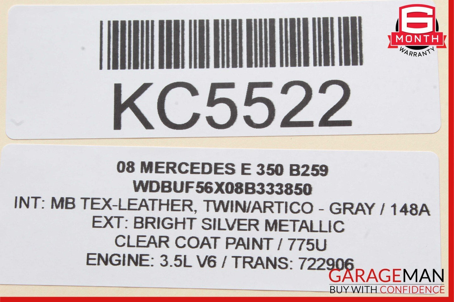 03-09 Mercedes W211 E350 E550 Rear Left Driver Side Window Regulator Motor Unit