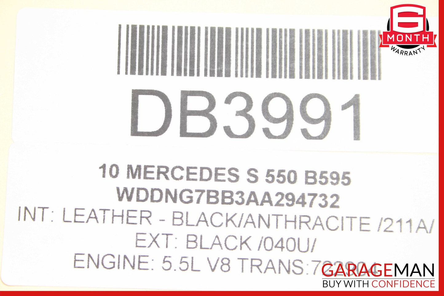 10-13 Mercedes W221 S550 S400 Front Right Side Top Upper Seat Cushion Black OEM