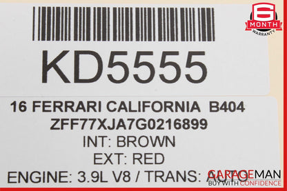 15-18 Ferrari California T Rear Left Side Quarter Panel Trim Cover Assy Beige