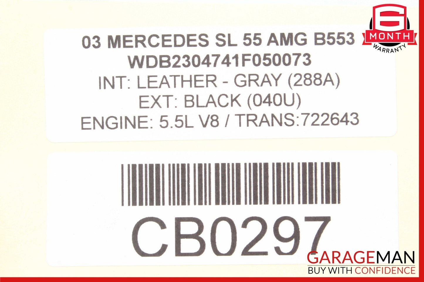03-06 Mercedes R230 SL55 SL65 AMG Rear Left Hydraulic Shock Strut Absorber OEM