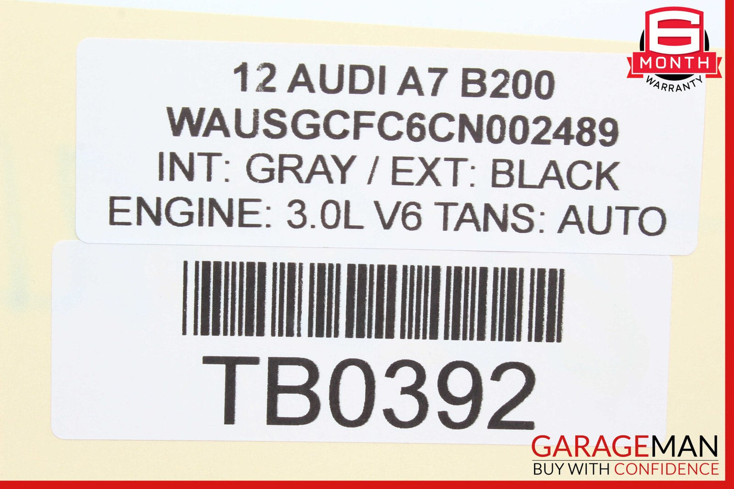 12-18 Audi A7 Rear Left Driver Side Door Window Auto Glass OEM