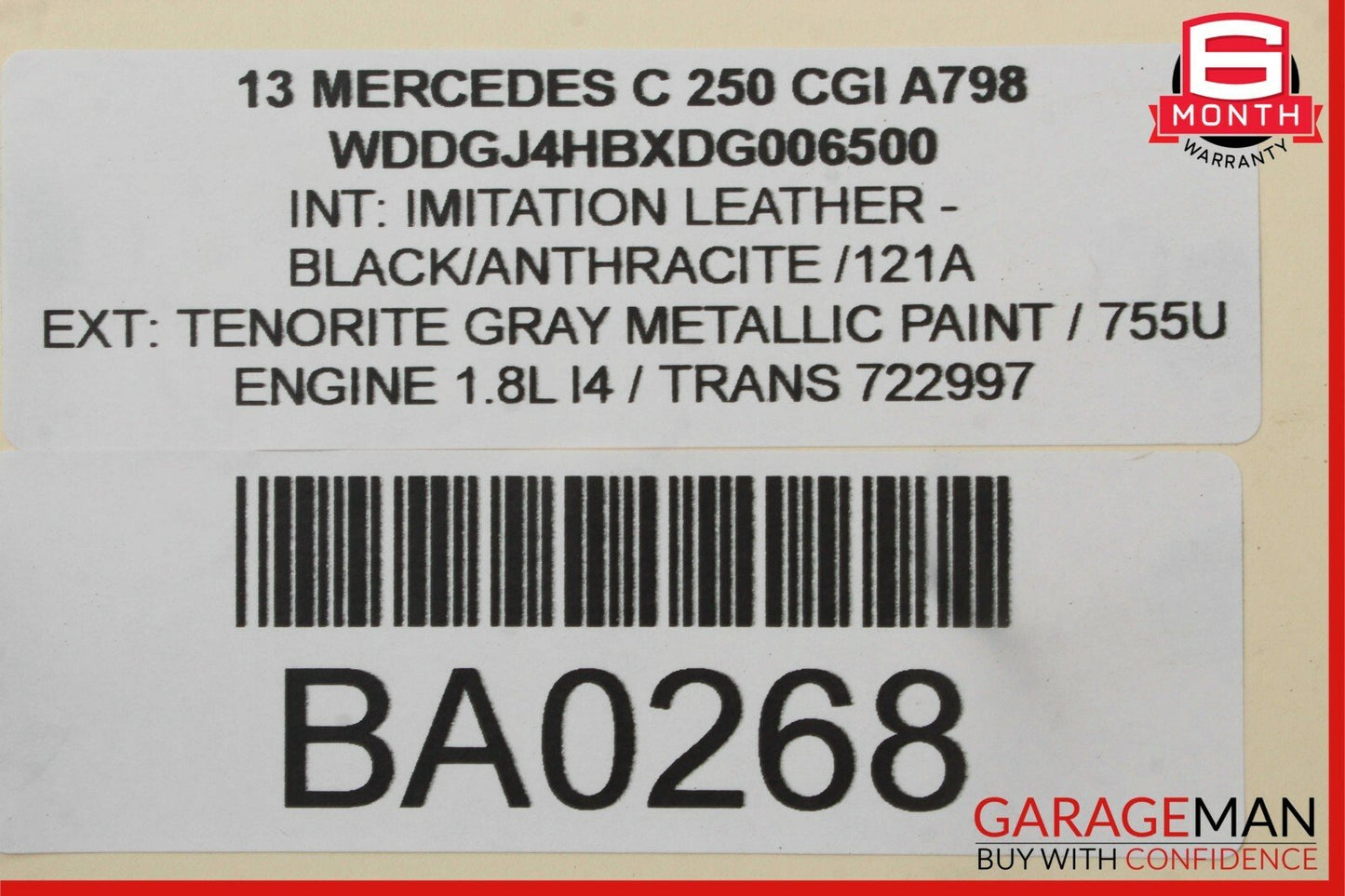 08-14 Mercedes W204 C250 C350 Front Right RWD Curved Wishbone Control Arm OEM