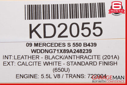 07-13 Mercedes W221 S500 S450 Front Center Dash AC A/C Air Vent Trim Clock Assy