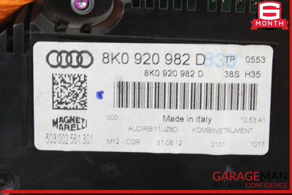 13-16 Audi A4 Speedometer Instrument Cluster Gauge 8K0920982D OEM