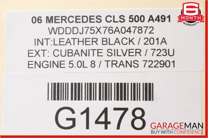 06-11 Mercedes W219 CLS500 Rear Left Side Exterior Door Handle Cubanite Silver