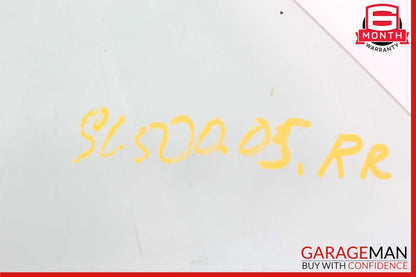 03-12 Mercedes R230 SL500 SL55 AMG Rear Right Side Quarter Window Glass Clear