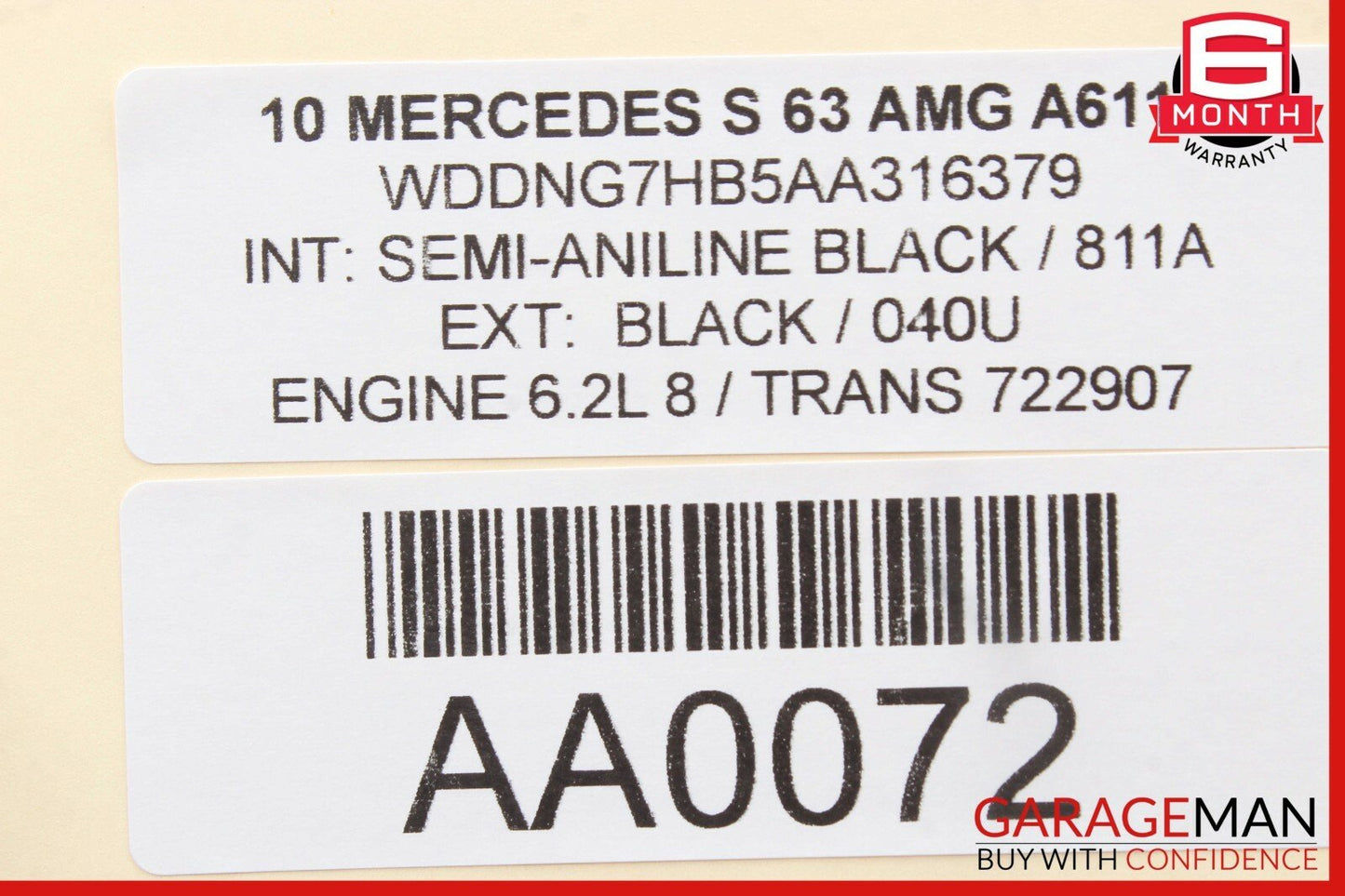 07-13 Mercedes W221 S63 AMG Rear Left Driver Seat Control Memory Switch OEM