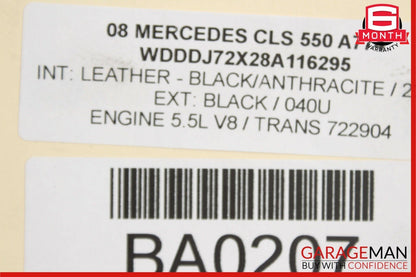 06-08 Mercedes W219 CLS500 CLS550 Rear Left Driver Side Exhaust Muffler Mufflers