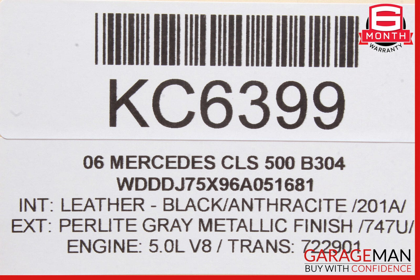 06-11 Mercedes W219 CLS500 Rear Right Door Control Module 2198200326 OEM