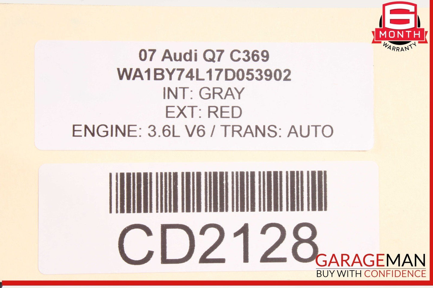 07-15 Audi Q7 Front Bumper Reinforcement Bar Beam OEM