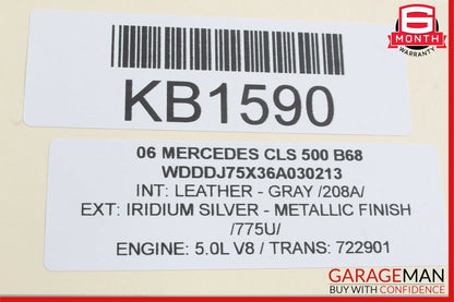 06-11 Mercedes CLS500 CLS550 CLS63 AMG Front Right Side Door Control Module Unit