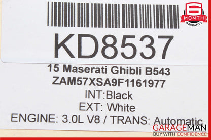 14-17 Maserati Ghibli M157 Rear Left Driver Side Exterior Door Handle