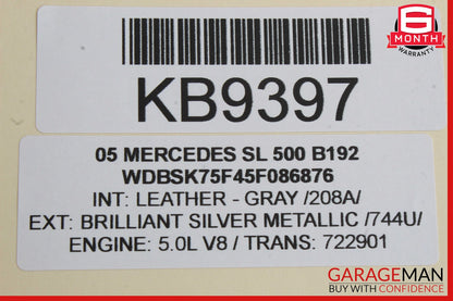 03-12 Mercedes R230 SL500 SL55 AMG Right Door Lock Latch Actuator 2307200435 OEM
