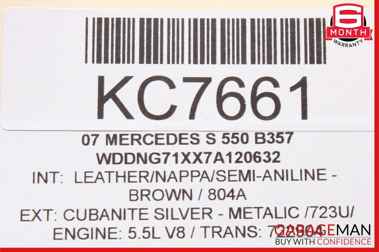 07-13 Mercedes W221 S550 S63 AMG Front Right Keyless Go Exterior Door Handle OEM