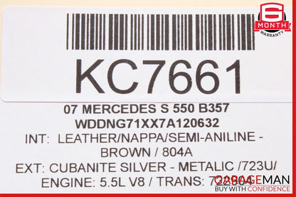 07-13 Mercedes W221 S550 S63 AMG Front Right Keyless Go Exterior Door Handle OEM