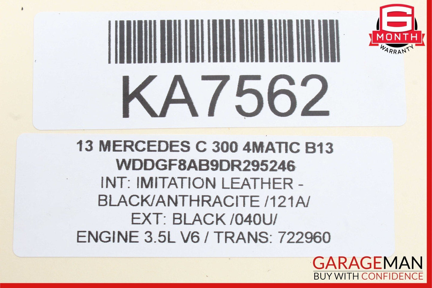 08-14 Mercedes W204 C300 4Matic Rear Left Side Door Lock Latch Actuator OEM