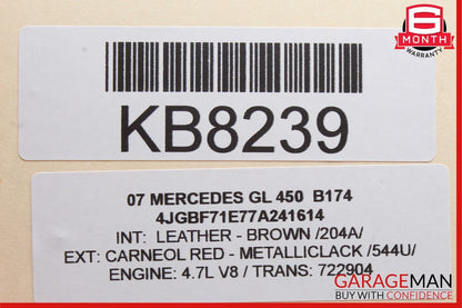 03-12 Mercedes GL450 CLS550 ML550 Sirius Satellite Radio Receiver Module Unit