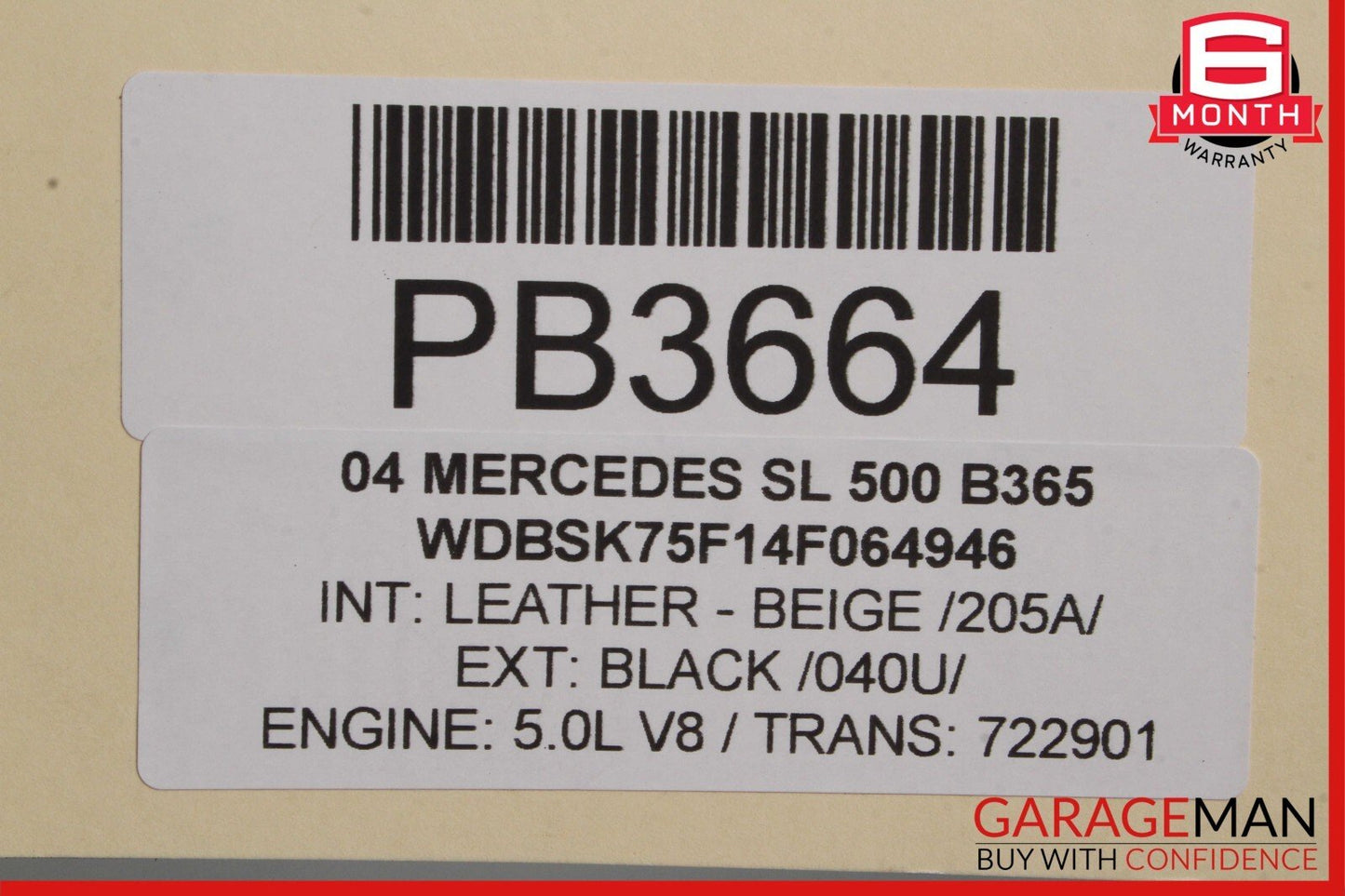 03-06 Mercedes R230 SL500 SL55 AMG Power Steering Rack & Pinion 2304600800