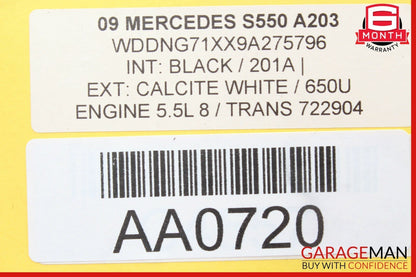 07-09 Mercedes W221 S550 Front Right Side Seat Belt Retractor Black OEM