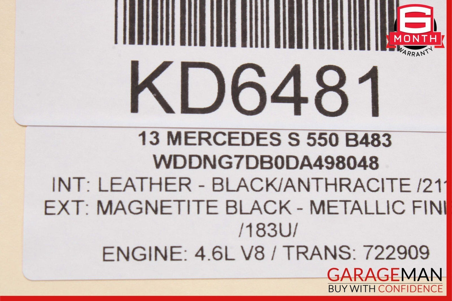 Mercedes W221 S550 CL550 CLS63 AMG Engine Motor Vacuum Pump 2762300165 OEM