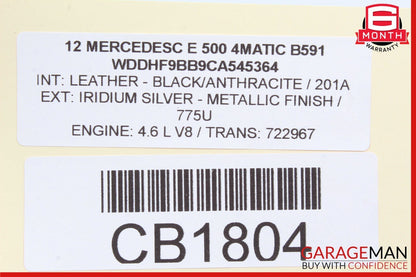 12-18 Mercedes W212 E550 CLS550 4.6L Left Exhaust Pipe Adapter 2781400908 OEM