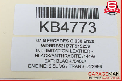 01-07 Mercedes W203 C230 C320 Front Right Passenger Door Lock Latch Actuator OEM