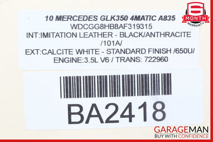 08-14 Mercedes X204 GLK350 E400 C350 Rear Right Door Window Regulator Motor OEM