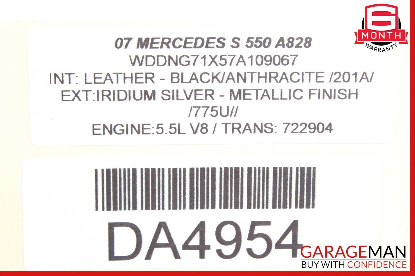 07-13 Mercedes W221 S550 4Matic Rear Right Side Drive Axle Shaft Driveshaft OEM