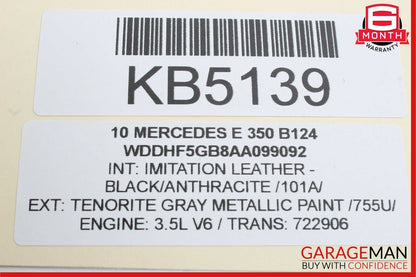 10-13 Mercedes W212 E500 E350 Rear Left Driver Side Exterior Door Handle Trim