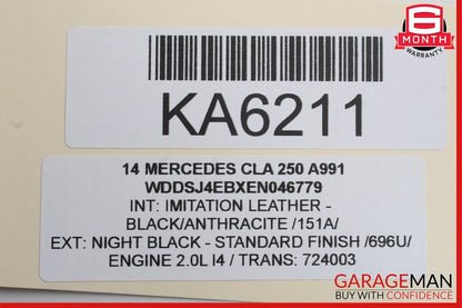 14-18 Mercedes W117 CLA250 Right Side Exterior Door Handle Keyless Go OEM