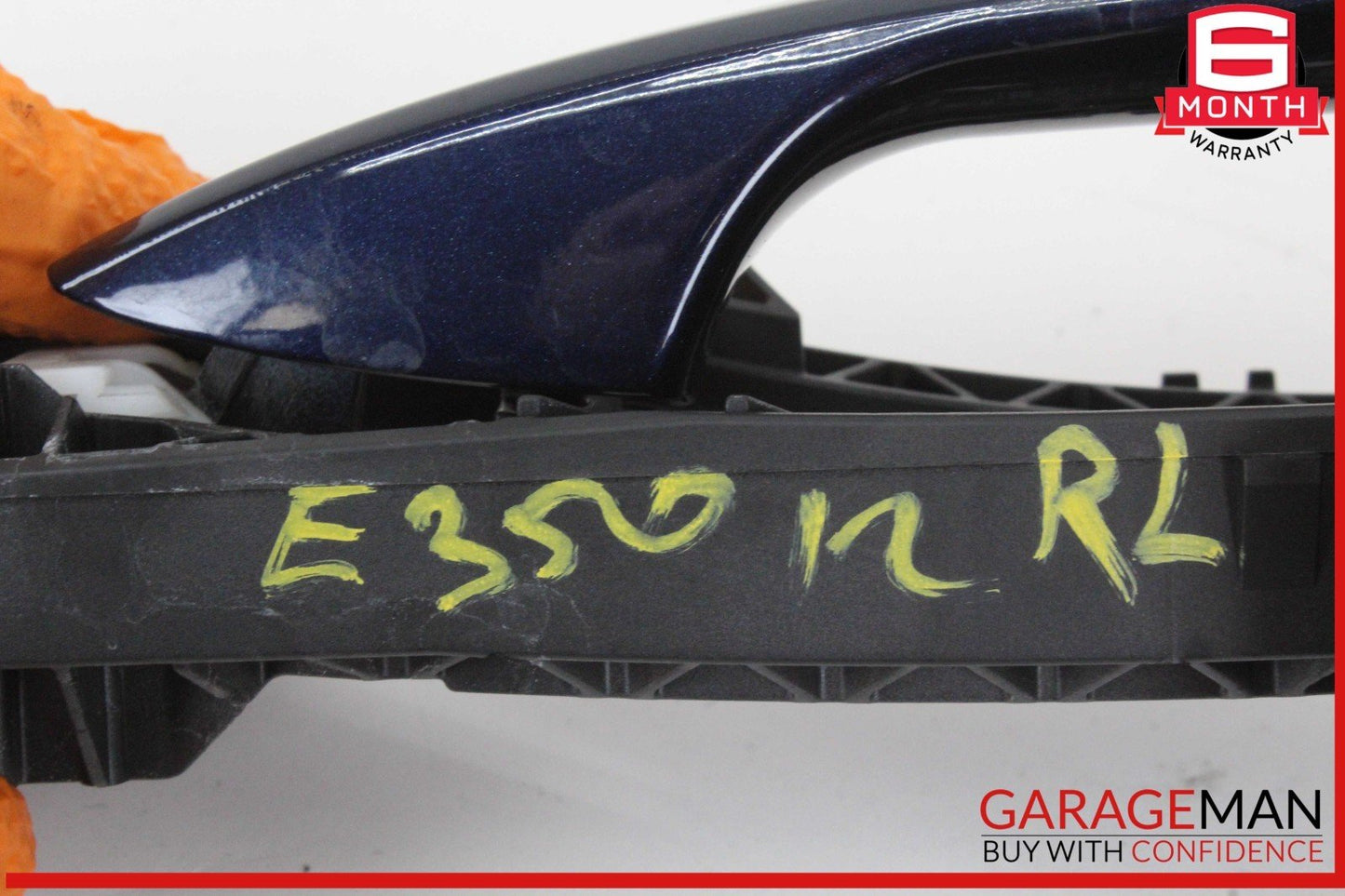 10-13 Mercedes W212 E350 Rear Left Driver Side Exterior Door Handle Blue OEM