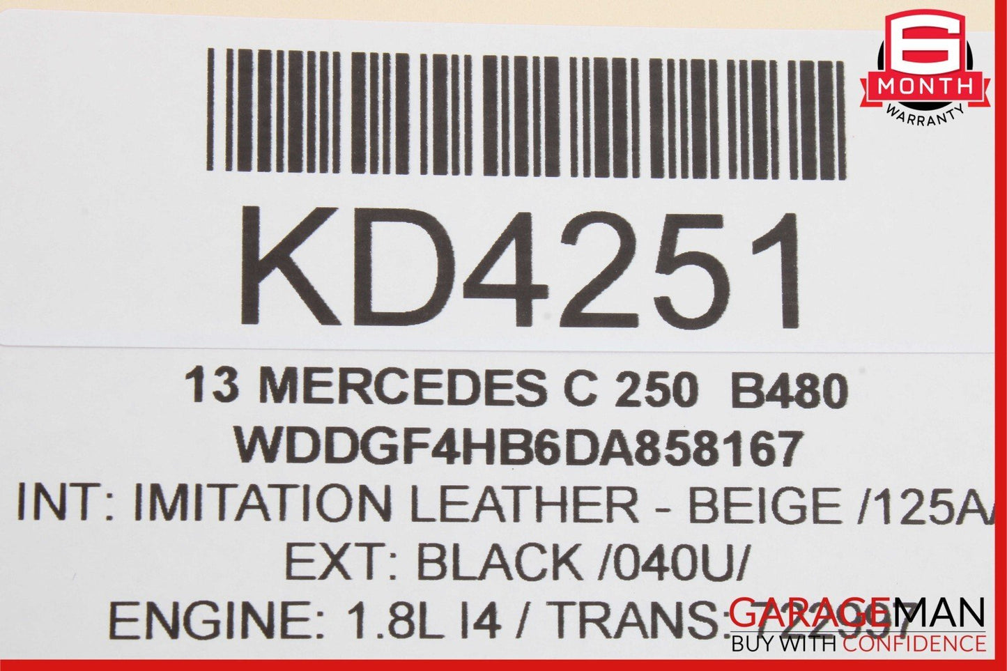 08-17 Mercedes W204 C250 C300 E350 E550 Rear Trunk Lid Latch Lock Actuator Assy
