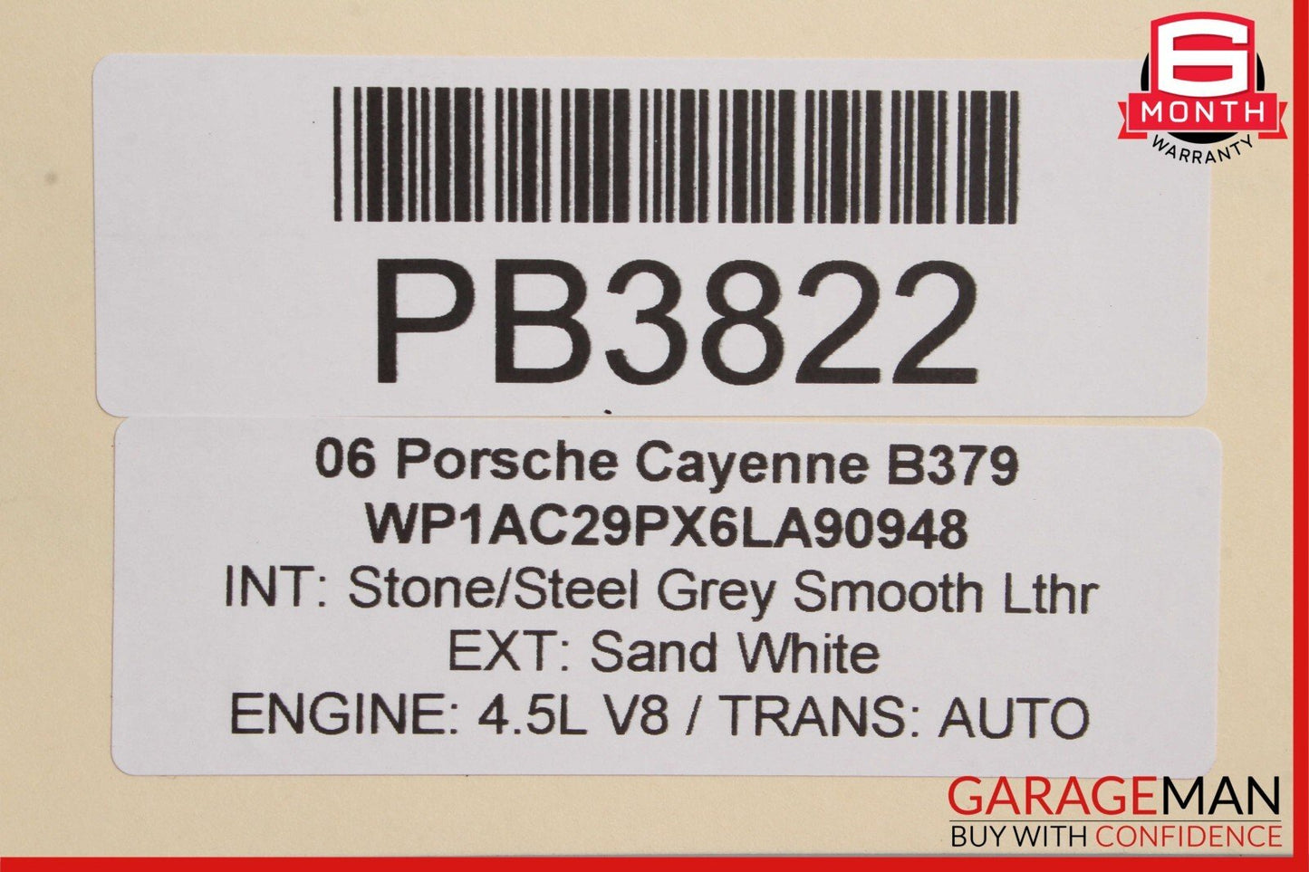 03-06 Porsche Cayenne 955 Rear Right Door Frame Window Regulator Glass Assy