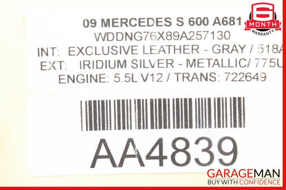 07-14 Mercedes W221 S600 CL550 Front Left Side Lower Control Arm 2213331705 OEM