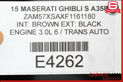 14-17 Maserati Ghibli Rear Left Side Drive Axle Shaft Drive Shaft 06700054540