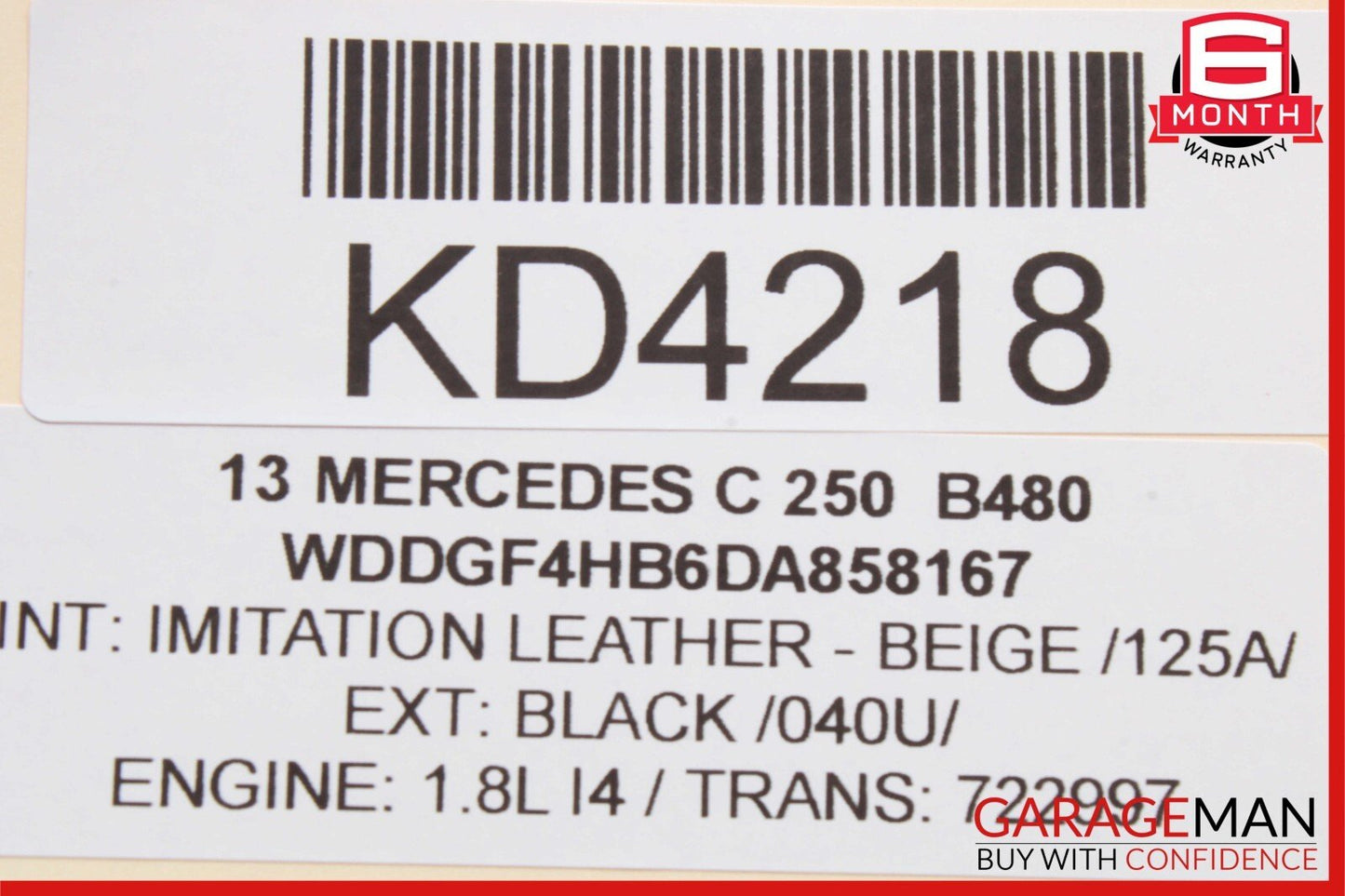 10-16 Mercedes R172 SLK250 SL550 SL400 E350 C250 Active Lane Assist Front Camera
